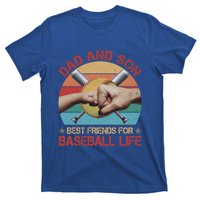 Retro Dad And Son Best Friends For Softball Life Fathers Day Funny Gift T-Shirt