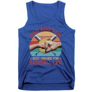 Retro Dad And Son Best Friends For Softball Life Fathers Day Funny Gift Tank Top