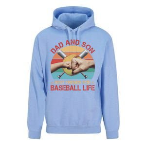 Retro Dad And Son Best Friends For Softball Life Fathers Day Funny Gift Unisex Surf Hoodie