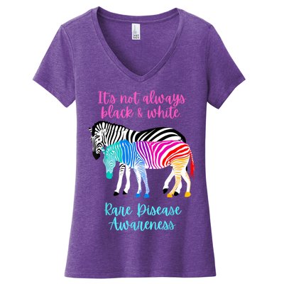 Rare Disease Awareness Proud Rare Disease Day 2025 Women's V-Neck T-Shirt