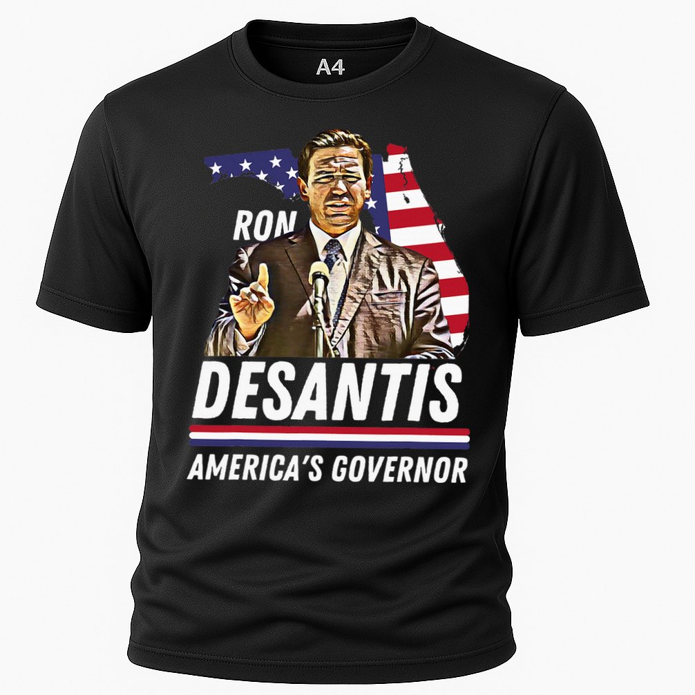 Ron Desantis AmericaS Governor Florida Us Flag Performance Shirt