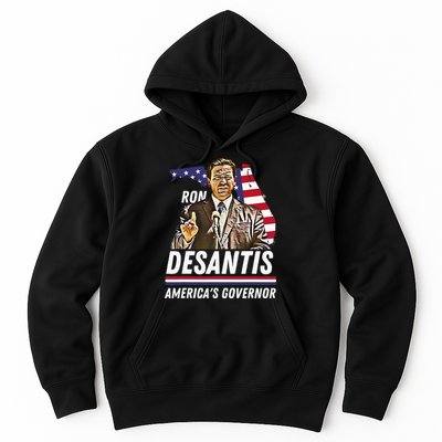 Ron Desantis AmericaS Governor Florida Us Flag Hoodie