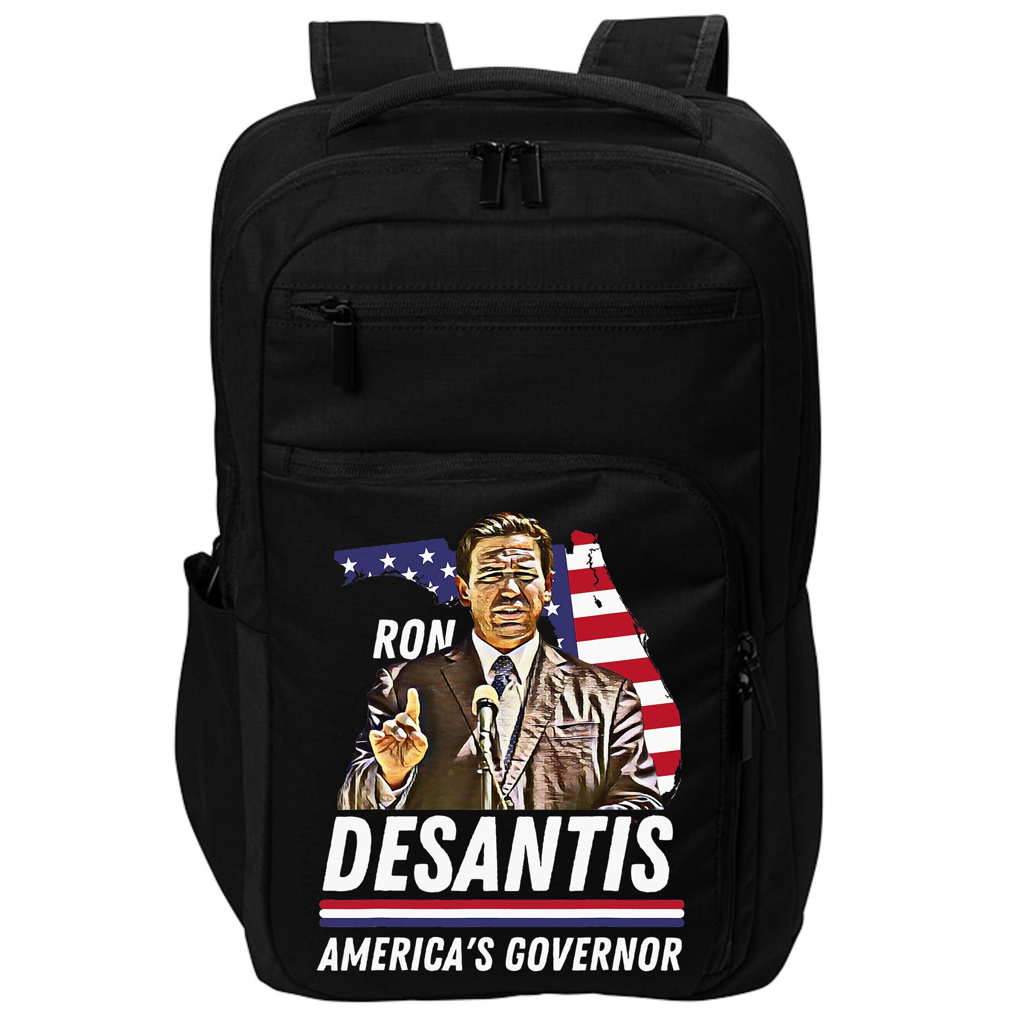 Ron Desantis AmericaS Governor Florida Us Flag Impact Tech Backpack
