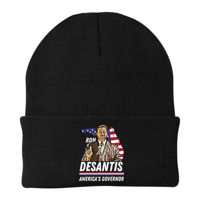 Ron Desantis AmericaS Governor Florida Us Flag Beanie