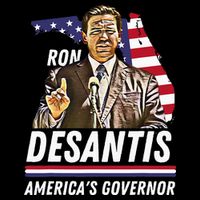 Ron Desantis AmericaS Governor Florida Us Flag Drawstring Bag