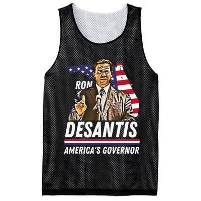 Ron Desantis AmericaS Governor Florida Us Flag Mesh Reversible Basketball Jersey Tank