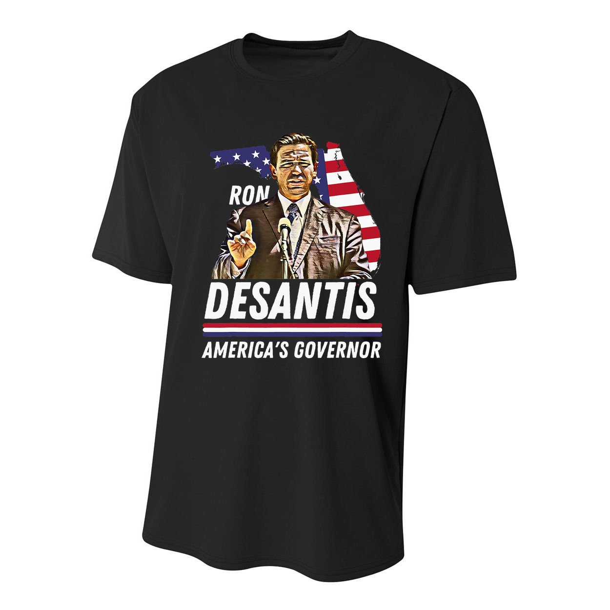 Ron Desantis AmericaS Governor Florida Us Flag Youth Performance Sprint T-Shirt