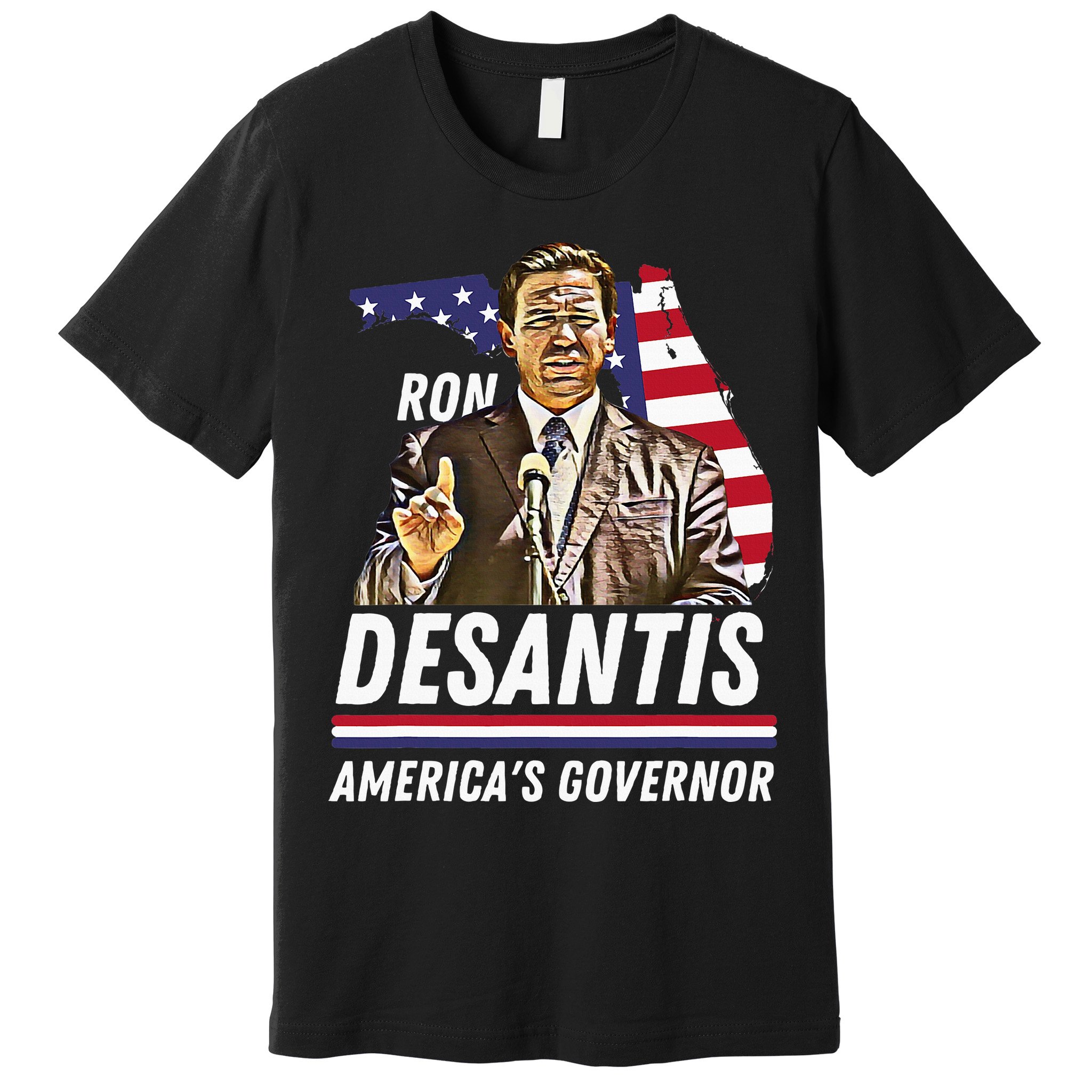 Ron Desantis AmericaS Governor Florida Us Flag Premium T-Shirt