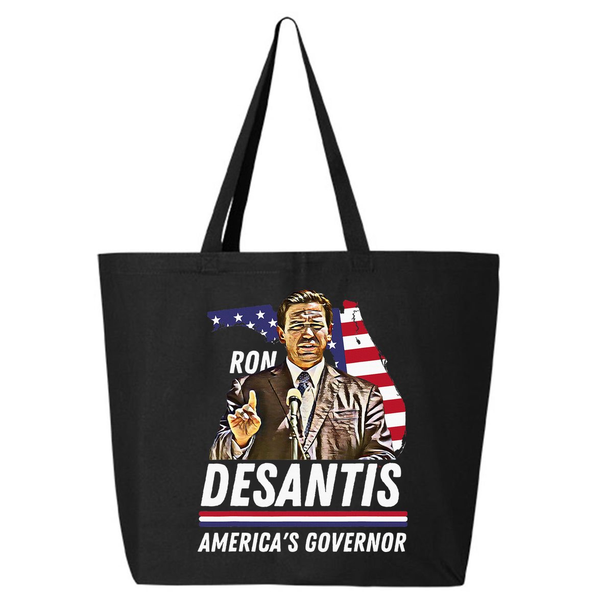 Ron Desantis AmericaS Governor Florida Us Flag 25L Jumbo Tote