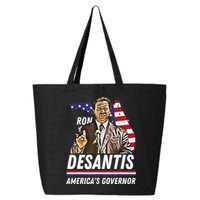 Ron Desantis AmericaS Governor Florida Us Flag 25L Jumbo Tote