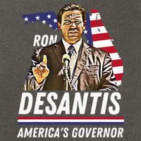 Ron Desantis AmericaS Governor Florida Us Flag Cotton Canvas Backpack