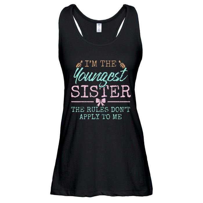 Rules Don't Apply to Me Youngest Adult 3 Sisters Matching Ladies Essential Flowy Tank