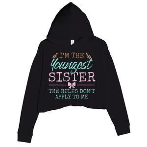 Rules Don't Apply to Me Youngest Adult 3 Sisters Matching Crop Fleece Hoodie