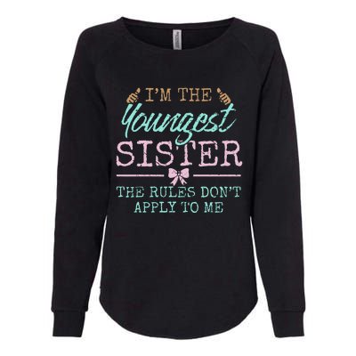 Rules Don't Apply to Me Youngest Adult 3 Sisters Matching Womens California Wash Sweatshirt