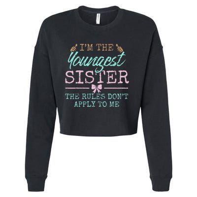 Rules Don't Apply to Me Youngest Adult 3 Sisters Matching Cropped Pullover Crew