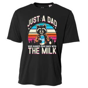 Raccoon Dad Always Came Back With The Milk Cooling Performance Crew T-Shirt