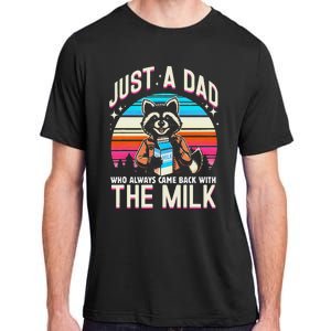 Raccoon Dad Always Came Back With The Milk Adult ChromaSoft Performance T-Shirt