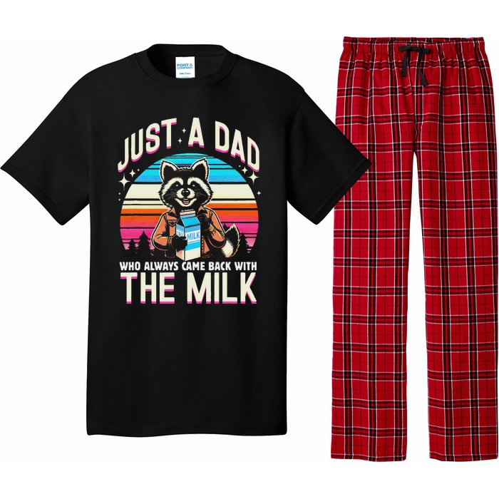 Raccoon Dad Always Came Back With The Milk Pajama Set