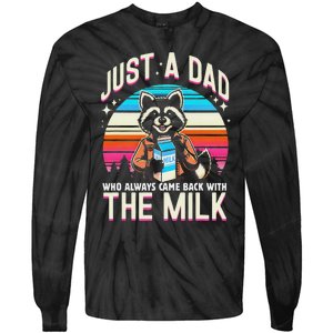 Raccoon Dad Always Came Back With The Milk Tie-Dye Long Sleeve Shirt