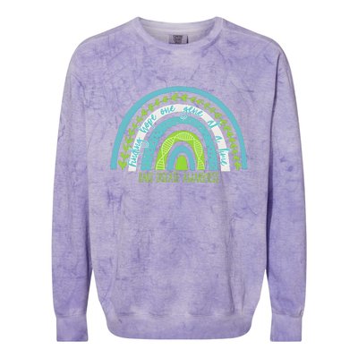 Rare Disease Awareness Finding Hope One Gene At A Time Colorblast Crewneck Sweatshirt