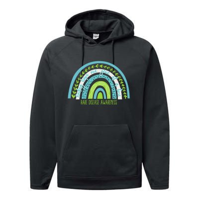 Rare Disease Awareness Finding Hope One Gene At A Time Performance Fleece Hoodie