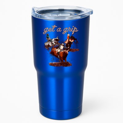 Rodeo Dad Bull Rider Get A Grip Western Country Cowboy Gift Tumbler