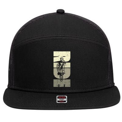 Ride Dirt Bike Motocross Motorcycle Biker 7 Panel Mesh Trucker Snapback Hat
