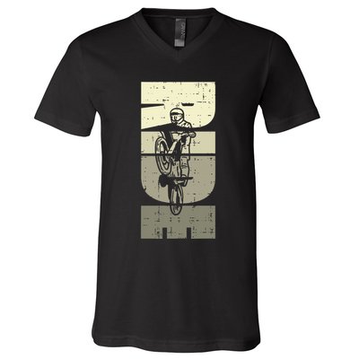 Ride Dirt Bike Motocross Motorcycle Biker V-Neck T-Shirt