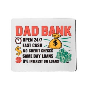 Retro Dad Bank Funny Dad Life Mousepad