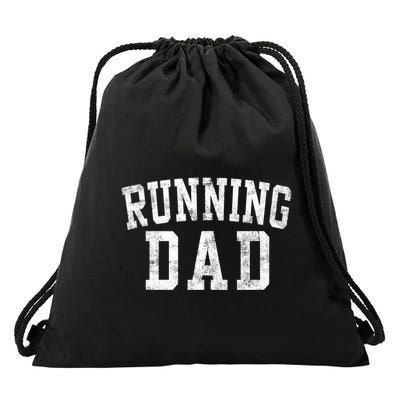 Running Dad Birthday Classic Bold Font Running Daddy Drawstring Bag