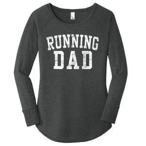 Running Dad Birthday Classic Bold Font Running Daddy Women's Perfect Tri Tunic Long Sleeve Shirt