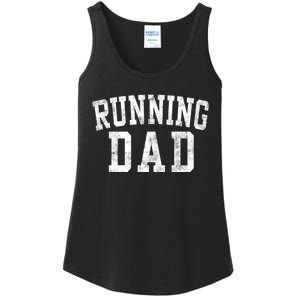 Running Dad Birthday Classic Bold Font Running Daddy Ladies Essential Tank