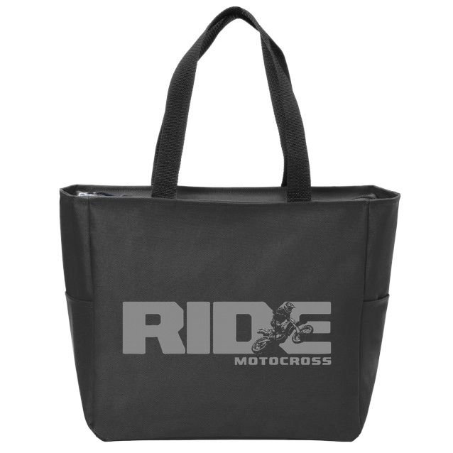 Ride Dirt Bike Motocross Apparel Motocross Dirt Bike Zip Tote Bag