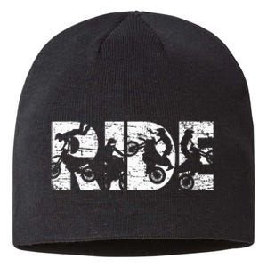 Ride Dirt Bike Rider Motocross Enduro Dirt Biking Sustainable Beanie