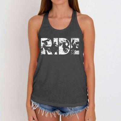 Ride Dirt Bike Rider Motocross Enduro Dirt Biking Women's Knotted Racerback Tank