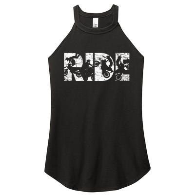 Ride Dirt Bike Rider Motocross Enduro Dirt Biking Women's Perfect Tri Rocker Tank