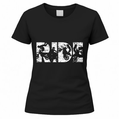 Ride Dirt Bike Rider Motocross Enduro Dirt Biking Women's T-Shirt