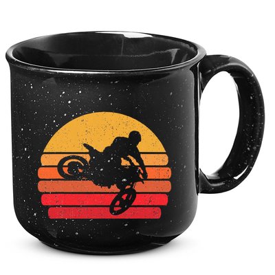 Retro Dirt Bike Rider Vintage Mx Motocross Supercross 15oz Campfire Ceramic Mug