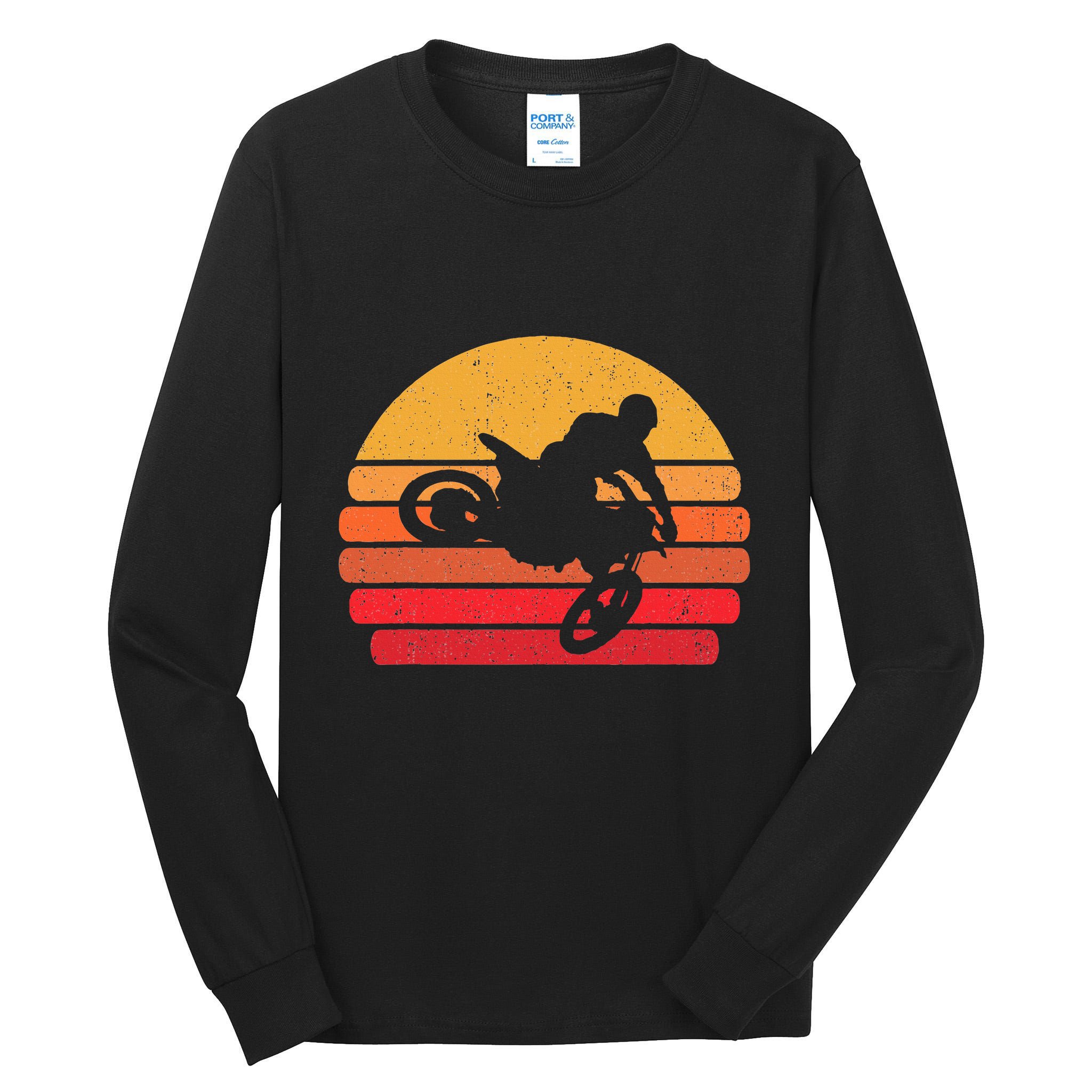 Retro Dirt Bike Rider Vintage Mx Motocross Supercross Tall Long Sleeve T-Shirt