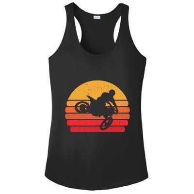 Retro Dirt Bike Rider Vintage Mx Motocross Supercross Ladies PosiCharge Competitor Racerback Tank