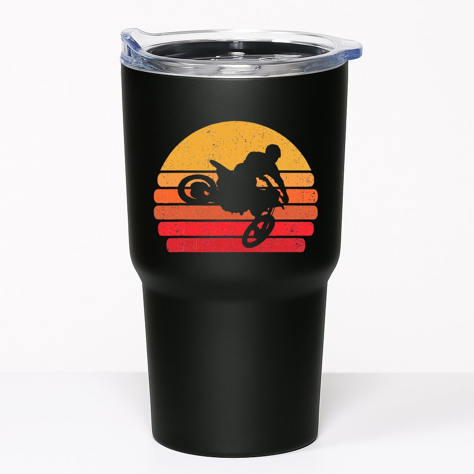 Retro Dirt Bike Rider Vintage Mx Motocross Supercross Tumbler