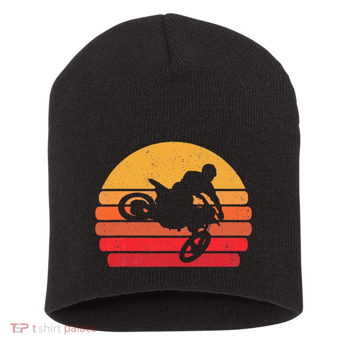 Retro Dirt Bike Rider Vintage Mx Motocross Supercross Short Acrylic Beanie