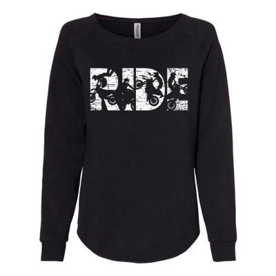 Ride Dirt Bike Rider Motocross Enduro Dirt Biking Womens California Wash Sweatshirt