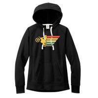 Retro Dirt Bike Rider Vintage MX Motocross Supercross Women's Fleece Hoodie