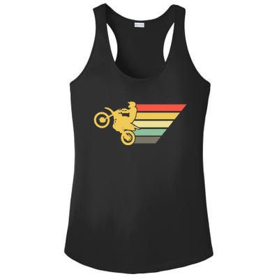 Retro Dirt Bike Rider Vintage MX Motocross Supercross Ladies PosiCharge Competitor Racerback Tank