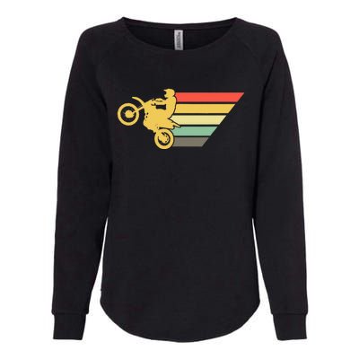 Retro Dirt Bike Rider Vintage MX Motocross Supercross Womens California Wash Sweatshirt