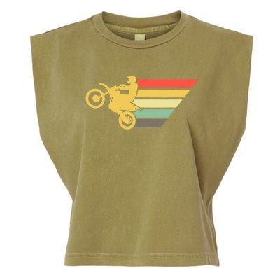 Retro Dirt Bike Rider Vintage MX Motocross Supercross Garment-Dyed Women's Muscle Tee