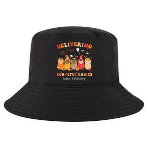 Retro Delivering Bootiful Babies Labor & Delivery Halloween Cool Comfort Performance Bucket Hat