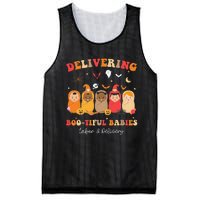 Retro Delivering Bootiful Babies Labor & Delivery Halloween Mesh Reversible Basketball Jersey Tank