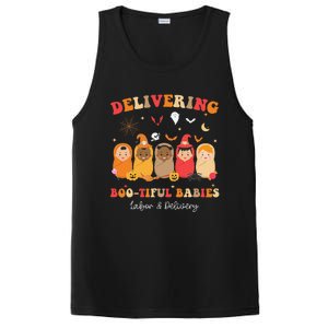 Retro Delivering Bootiful Babies Labor & Delivery Halloween PosiCharge Competitor Tank